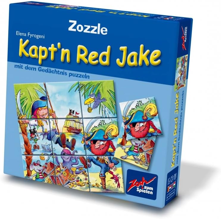 Noris Spiele Zoch 601131800 – Zozzle Memo Puzzle – Kapt 'n Red Jake