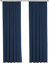 H.Versailtex 2 Panels Blackout Curtains 66x90 Navy Pencil Pleat Thermal