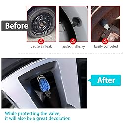 4 PCS Car Tire Valve Stem Cap/Cover, Airtight