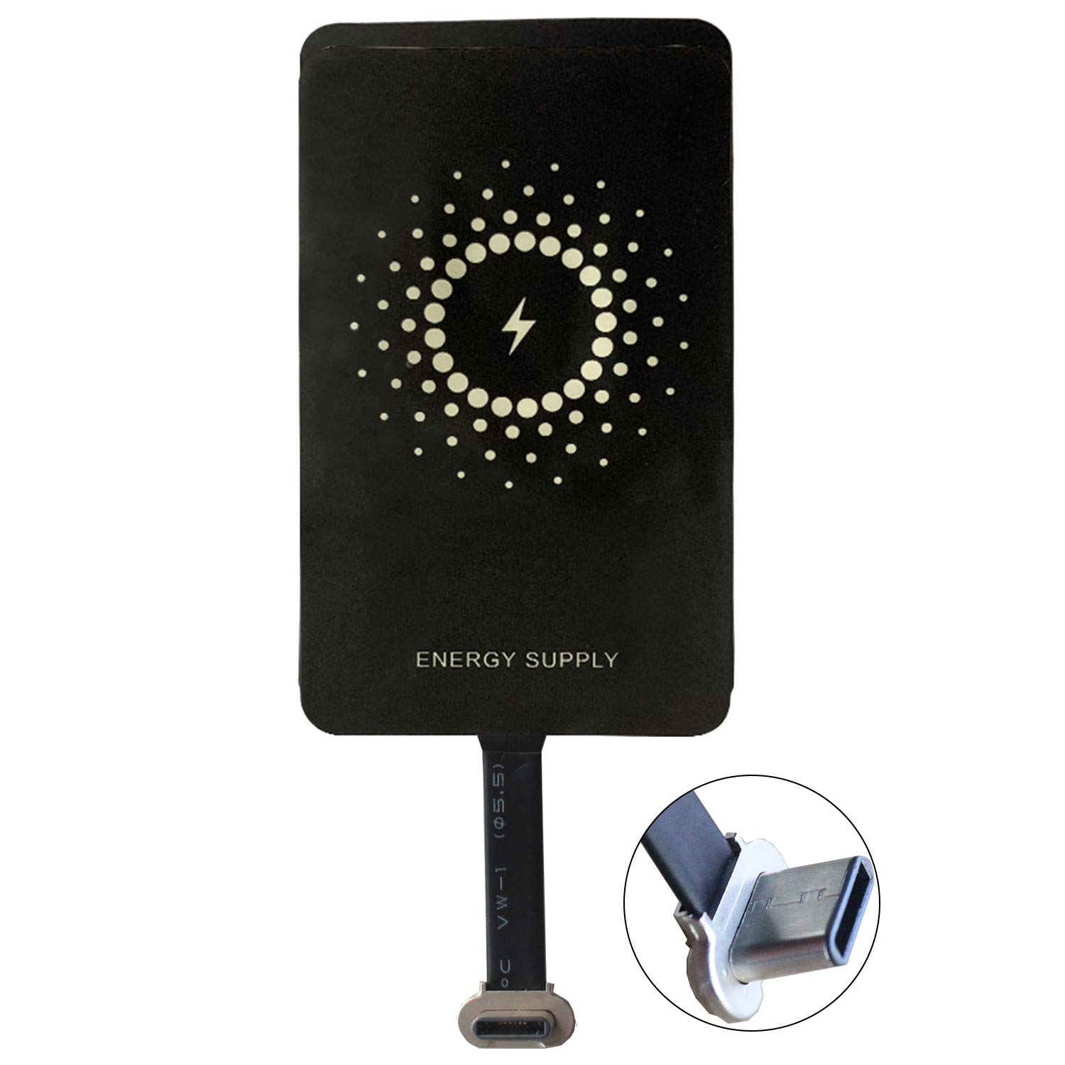 Photo 1 of MyMAX – Type C 1300mA Magic Tag Super-Fast Qi Wireless Charging Receiver and Adapter Compatible with Google Pixel, Samsung, LG, and Other USB-C Android Phones (Long Version, Metal Toothpick)