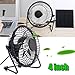 TOOGOO 4 Inch Cooling Ventilation Fan USB Solar Powered Panel Iron Fan For Home Office Outdoor Traveling Fishing