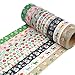 Crafty Rabbit Christmas III Washi Tape - Set of 8 Rolls - 262 Feet Total - Multicolor