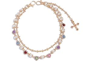 YURAOER Fashion Layered Pants Wallet Chains - Exquisite Gold Silver Rhinestone Flower Pearl Jean Pocket Chain for Women Men Cute Bag Purse Charms Jewelry