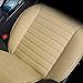 Big Ant Car Seat Cushion 2 Pack, Sleek Design Full Size Breathable Universal Four Seasons Interior Front or Back Seat Covers for Auto Supplies Office Chair with PU Leather(Beige)