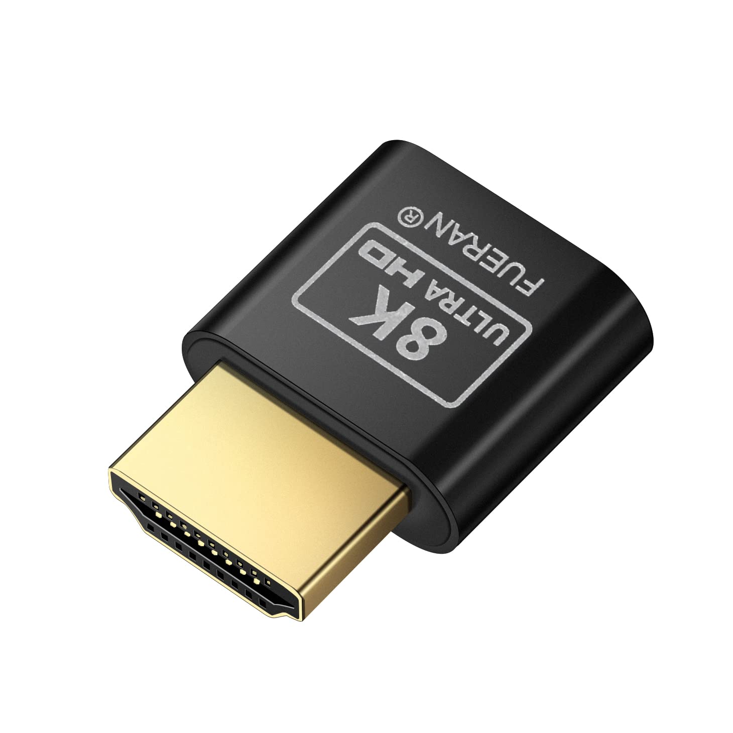 FUERAN New 3RD Dummy Plug Headless Ghost Display Emulator Premium Aluminum PC HDMI compatible（Fit Headless-8K@60Hz） 1pack