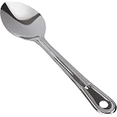 Super Strong, Ergonomic 11 in Serving Spoon 1 Pk. Big, Solid Stainless Steel Spoons for Cooking, Baking and Basting. Best Kitchen Flatware for Buffet and Banquet Service in Restaurants and Homes