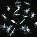 Icicle Solar String Lights, 16ft 20 LED 8 Modes Dragonfly Shaped Waterproof Decorative Fairy Lights for Indoor/Outdoor, Garden, Patio, Fence, Lawn, Bush, Balcony, Party, Holiday Decorations (White)