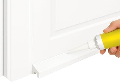 HomeSecure uPVC Door Weather Bar White 870mm Peel & Stick Rain Deflector