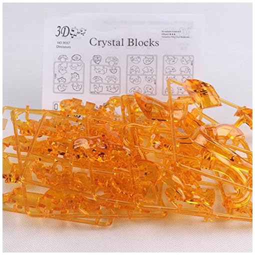 Night Lions Tech(TM) 3D Crystal Puzzle - Deluxe T-Rex Dinosaur Puzzle Educational Toy Building Blocks Set For Kids by X Toys - Image 5