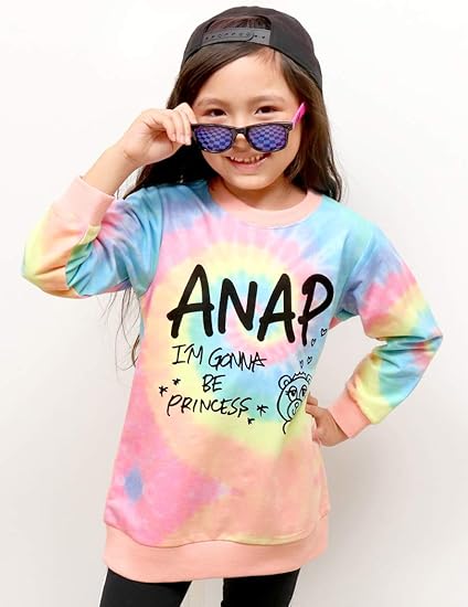 Amazon Anap Kids アナップ キッズ ワンピース タイダイプリントチュニック マルチ 130 女の子 ワンピース チュニック 通販