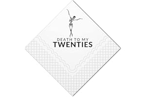 SharkBliss Death To My Twenties Cocktail Napkins, 50 Pack RIP Twenties Death to My 20s Dirty 30 Birthday Paper Cocktail Bever