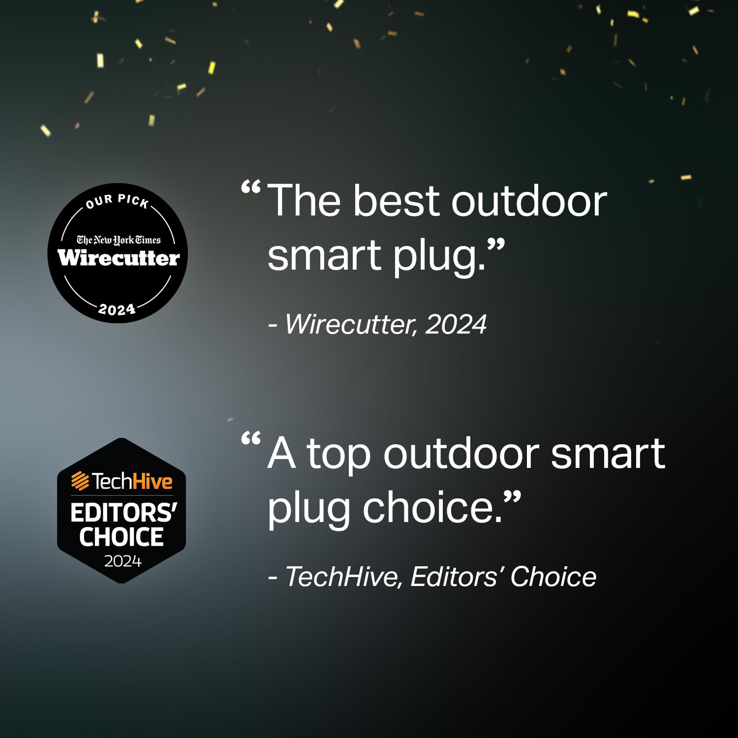 Kasa Outdoor Smart Plug, Smart Home Wi-Fi Outlet with 2 Sockets, IP64 Weather Resistance, Compatible with Alexa, Google Home & IFTTT, No Hub Required, ETL Certified(EP40), Black