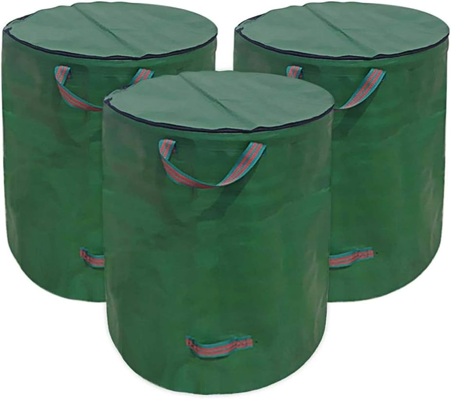 Garden Waste Bag - Garden Bag with Lid - 272L Garden Waste Bag - Foldable Garden Bag Self-Standing with 4 Handles, Zip Waterproof for Garden Waste Leaves Lawn Plant (3)