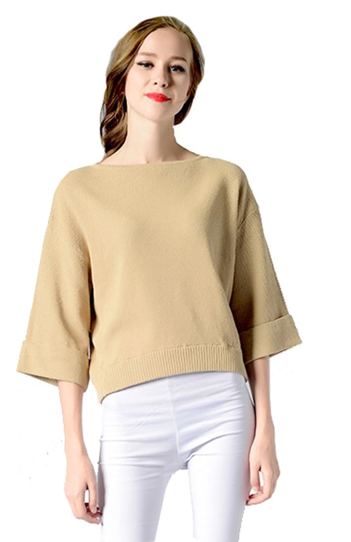 Sweaters ACVIP Women Solid Boat Neck 3 