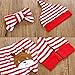Von kilizo Baby Girl Long Sleeve Rompers - Striped Pant Sets for My First Christmas - 3-6 Month Infant Girl Outfit