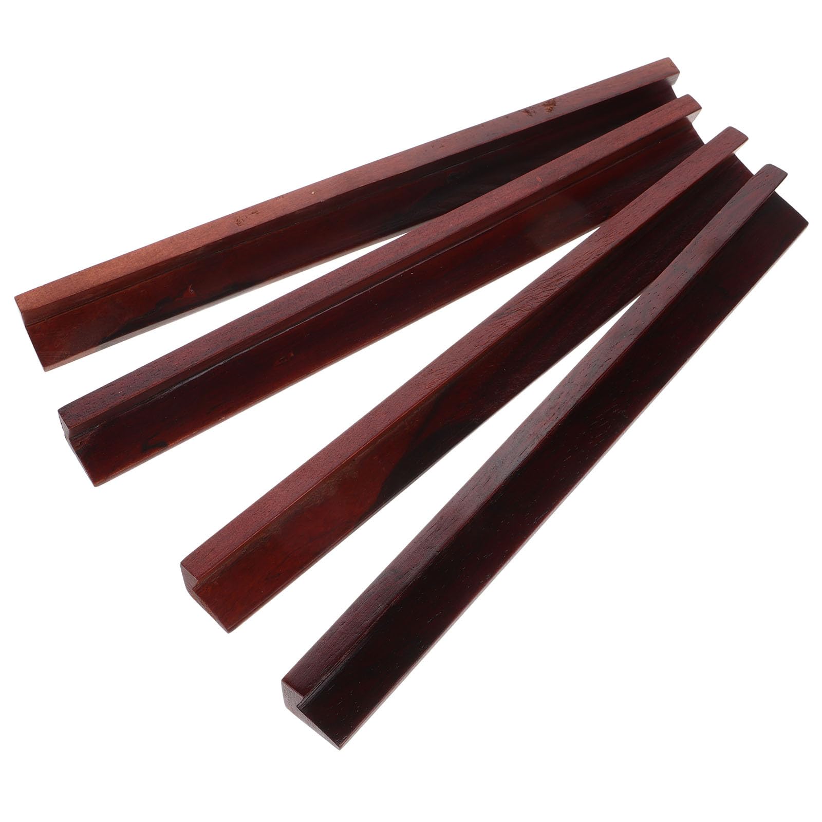 Photo 1 of MERRYHAPY 4pcs Wooden Mahjong Racks with Grooved Design, Compact Wooden Push Tile Rulers for American Mahjong Tiles, Portable Domino Holders for Tarvel and Home Use