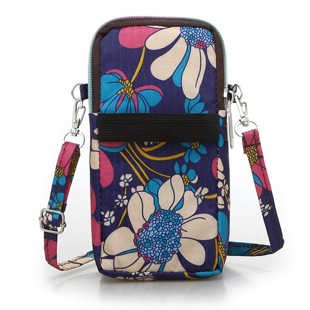 Allegorly Sac à Bras Cartoon étudiants, Mode Neutre étudiants en Nylon Sports De Plein Air Bras Sac Sac Téléphone Sac à Bandoulière Grande Capacité (3.14X2.36X6.69)