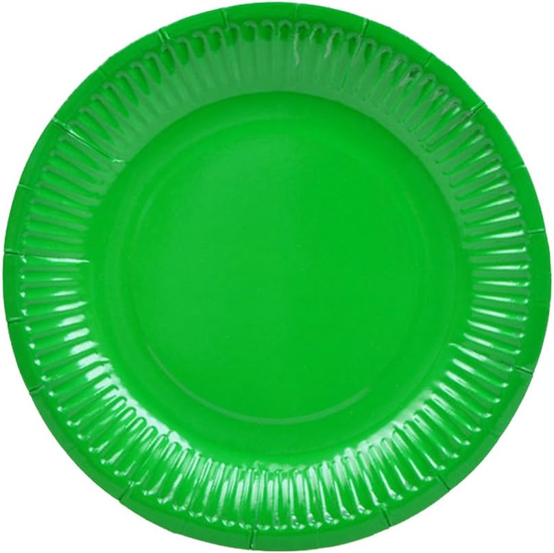 Beiersi Paper Plates 18cm,Pack of 10,Disposable Plates (Green)