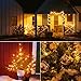 Lalapao Battery Operated 200 LED String Lights Fairy Christmas Outdoor Lighting Decor Lights with Automatic Timer for Outside Indoor Garden Patio Lawn Outside Home Xmas Tree Decorative (Warm White)