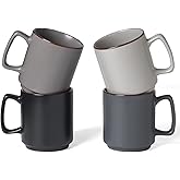 famiware Coffee Mugs Set of 4, Nebula 14oz Coffee Mugs, Ceramic Cup Set with Handle for Latte, Tea, Milk, Cappuccino, Cocoa, Multi-color
