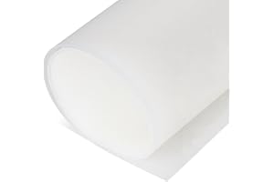 Exactly Rubber - Translucent Silicone Sheet, 50A Durometer Rubber Sheet, Semi Clear Silicone, Resistant -80 to 450°F, Food-Grade Silicone Placemat, 450% Elongation, Made in The USA, 1/32 x 9” x 12”