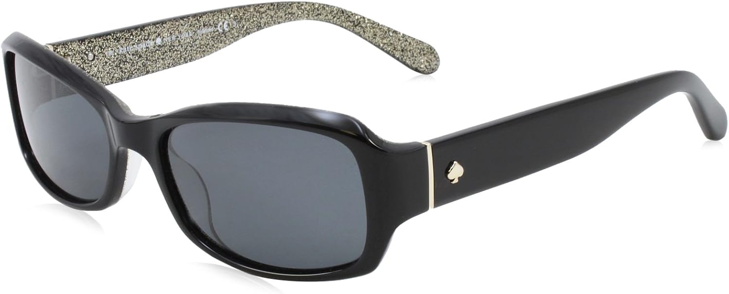 KATE SPADE ADLEY/P/S Sunglasses JLQP Black Glitter 5317135 Amazon.co