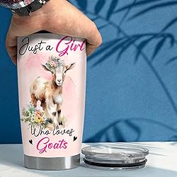 SANDJEST Goat Tumbler 20oz Girl Loves Goats