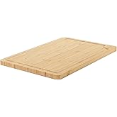 Gibson Home Forestview 18" x 12" Bamboo Cutting Board – Durable Large Kitchen Wooden Chopping Carving Board with Juice Groove, Oil Finished