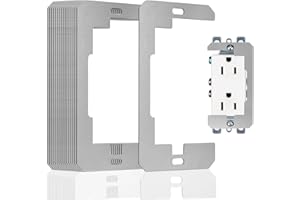 QBONWAY Wall Plate Spacer, 12Pack Metal Flush Fit Device Level Plate for Wall Outlet Repair and Loose Electrical Plug Fix, Outlet Spacers Extender Shims for Electrical Box/Switch