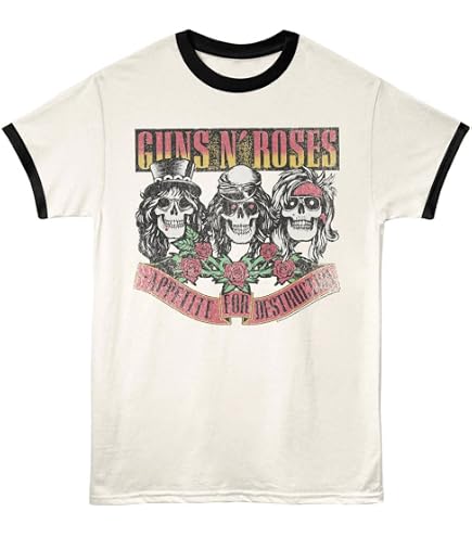 Guns N' Roses Unisex Adult Slash ´85 T-Shirt (XXS) (Gray) | Amazon.com