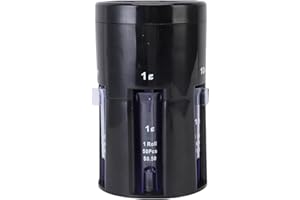 Oreilet Coin Sorter, 5 in 1 Automatic Coin Sorter Counter, Rotatable Base Quick Sorting Machine with Transparent Tubes, for U