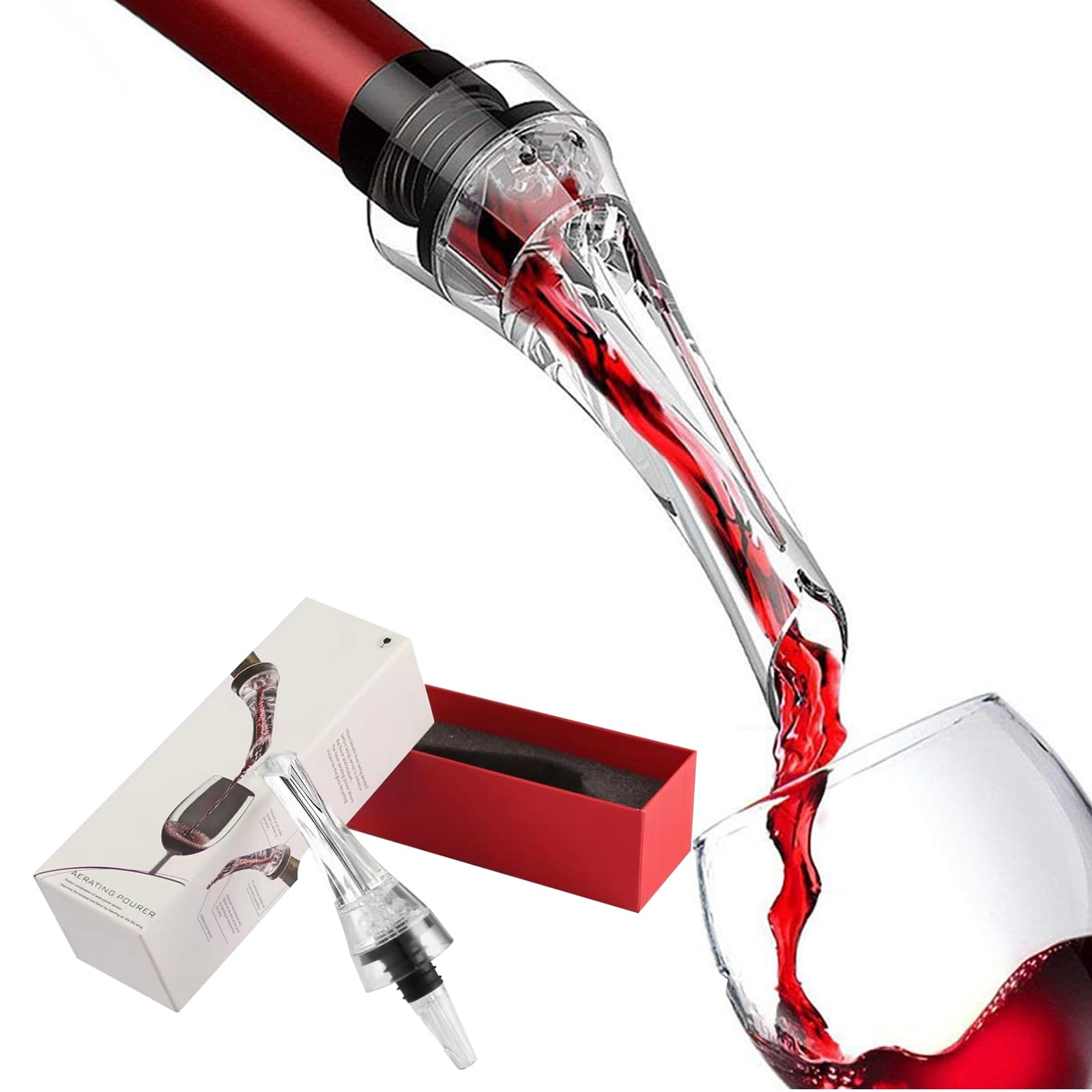FosFun Wine Aerator Pourer -Decanter Pourer for Red,Rose andWhite Wines,Wine Gift - DecantYour Wine with Elegance andSimplicity