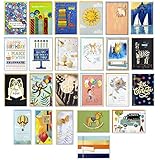 Hallmark Pack of 24 Handmade Assorted Boxed Greeting Cards, Herringbone Patternâ€”Birthday Cards, Baby Shower Cards, Wedding Cards, Sympathy Cards, Thinking of You Cards, Thank You Cards