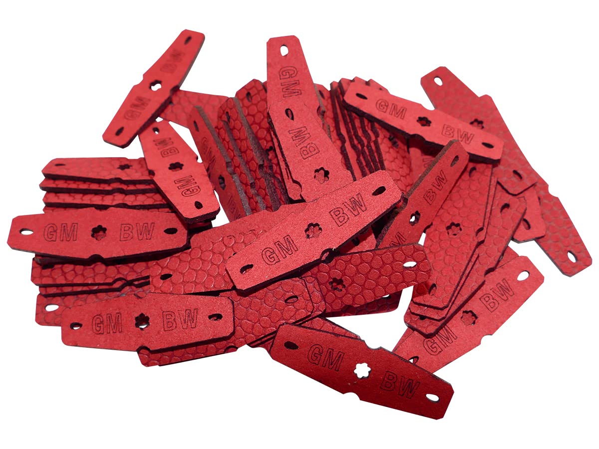 GM&BW Professional Catapult Pouch Made from Microfiber Leather-Suitable for Flat Resistance Bands or 2 Strands Resitence Elastic Tubes- Matched Slingshot Ammo 7 to 11mm- Pack of 40pc