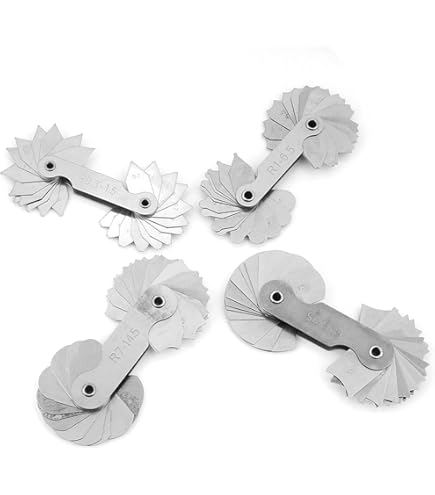 Starrett Radius Gage Set - 18 Stainless Steel Leaves For Measuring Concave & Convex Radii
