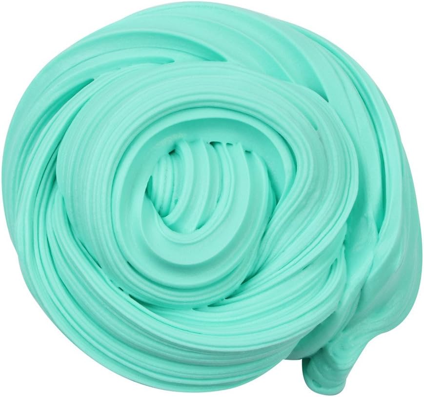Lucoo 50ML Non-Toxic Clear Fluffy Floam Slime Putty Slime Color Mud Mixing DIY Glossy Cloud Slime for Kids Relief Stress Toys Gift Girls Boys Adults Clay Toy Gifts (Sky Blue)