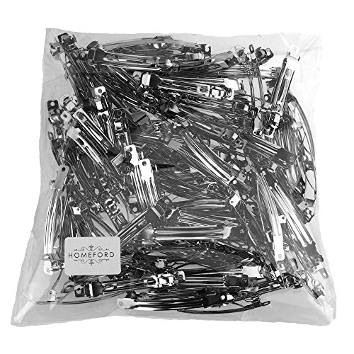 Homeford Silver French Clips, 100-Piece (80mm)