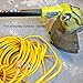 IRON FORGE CABLE 100 Foot Outdoor Extension Cord - 12/3 SJTW Heavy Duty Yellow 3 Prong Extension Cable, 15 AMP - Great for Garden and Major Appliances