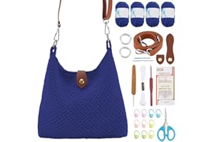 ACRNIGHEET Crochet Bag Kit for Beginners Crochet Purse for Women DIY Tote Bag Making Kit with Step-by-Step Tutorials Knitting