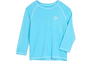 Pink Platinum Girls Rash Guard - UPF 50+ Long Sleeve Swim Top Quick Dry Sun Protection Rashguard Swimsuit for Girls (4-16)