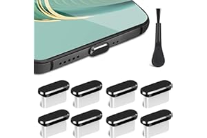 Sibba USB C Dust Plug 8 Pcs Type C Anti Dust Cover Protector Cap Charging Port Cleaning Brush Maintenance Upkeep Repairs Kit All Purpose Model Compatible USB C Devices for Phone Laptop