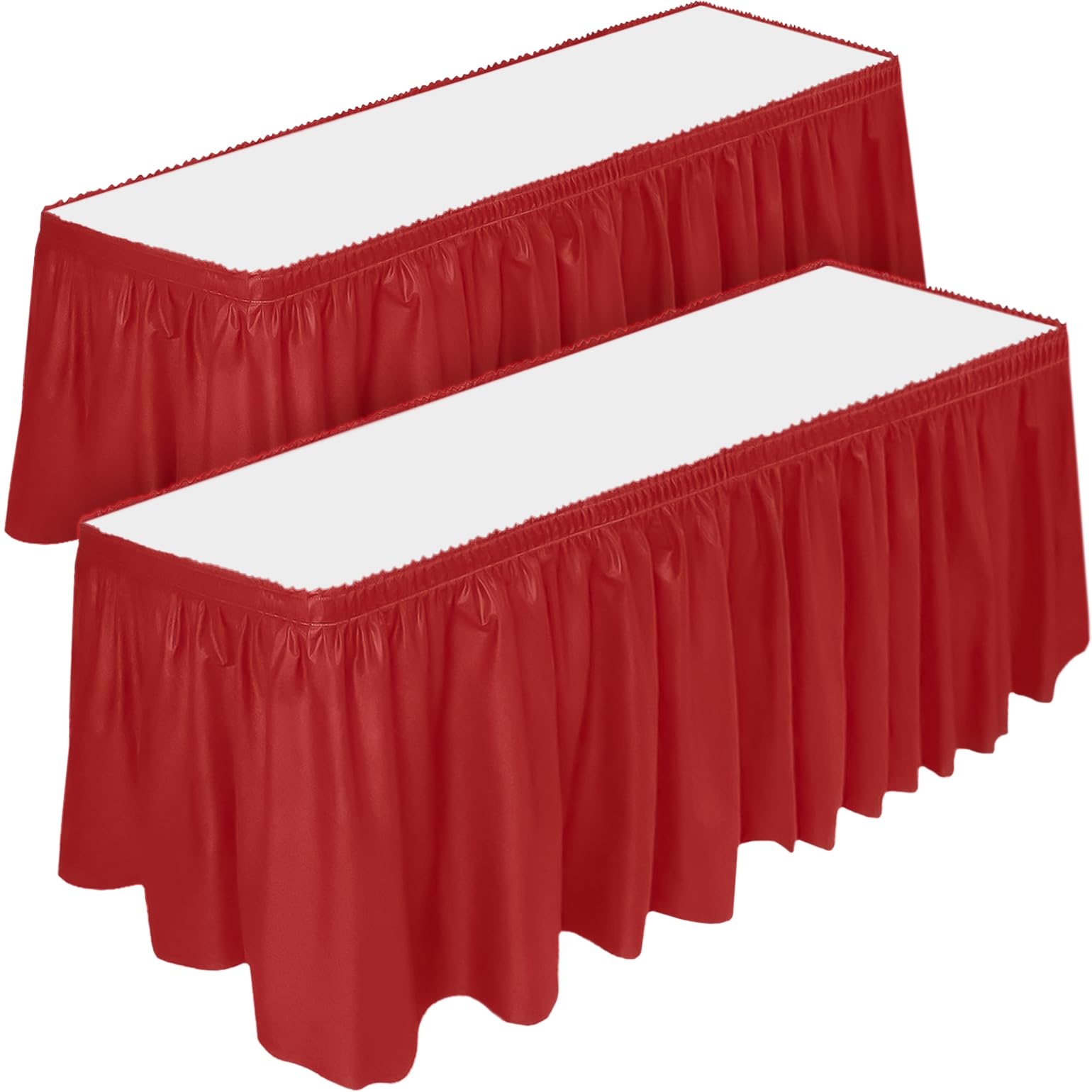 DecorRack 2 Pack Table Skirts, 29 in x 14 ft