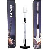 yuanpulalala Falcon 9 Dragon+F9 Starship Heavy Falcon Metal Diecast Rocket Model Simulation Static Desktop Display (Falcon 9)