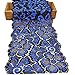5 Yards Metallic Floral Lace Ribbon Stretch Tulle Lace Trim Elastic Nigerian African Fabric Width 7 Inch for DIY Craft Jewelry Making Clothes Accessories Gift Wrapping Wedding Party Decor (RoyalBlue)