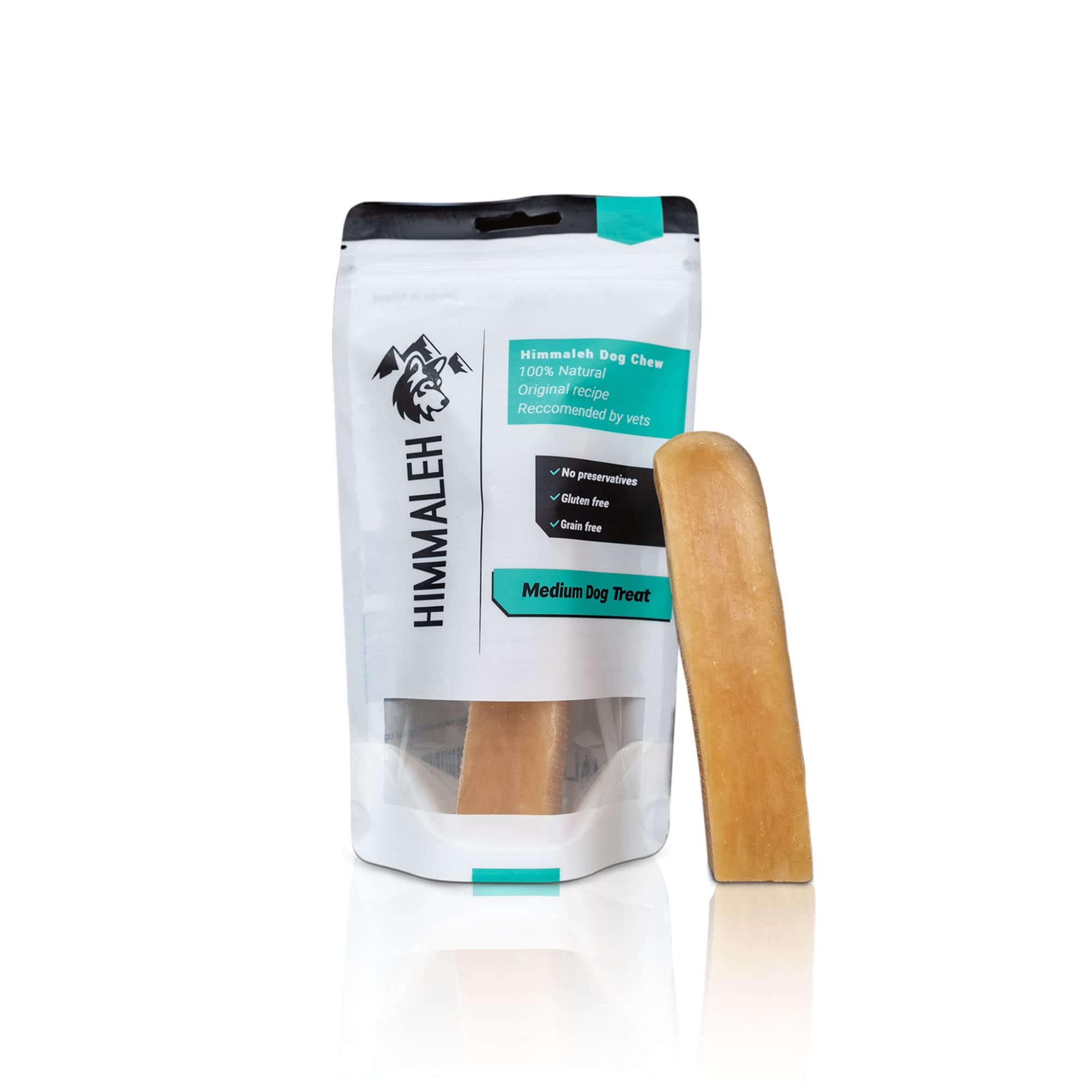 Himmaleh Yak Chews for Dogs - Yak chews for dogs medium (pack of 2) - Protein Rich Dog Chews Long Lasting Natural - Yak Milk Chews- Toothsome Yak Bars for Dogs - Healthy Yak Snack for Medium Breeds