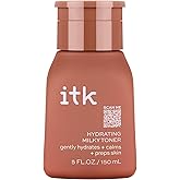 ITK Hydrating Hyaluronic Acid Milky Face Toner for Dry Skin + Redness with Green Tea + Squalane - Prep, Tone + Calm Skin for Women - Soothing Vegan Moisturizing Facial Toner - 5 oz.