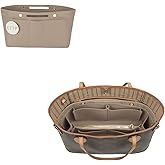 ETTP Purse Organizer Insert For Handbags, Tote Bag Organizer Insert Compatible with Neverful gracefull onthego and more (Beige, XXX-Large)
