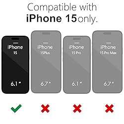 oakxco for iPhone 15 Case Matte Clear, Translucent