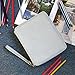 BTSKY160 Slots Colored Pencil Case- Deluxe PU Leather Handy Pencil Holder Organizer Zipper Pencil Box Large with Handle Strap for Colored Pencils Watercolor Pencils(Grey)