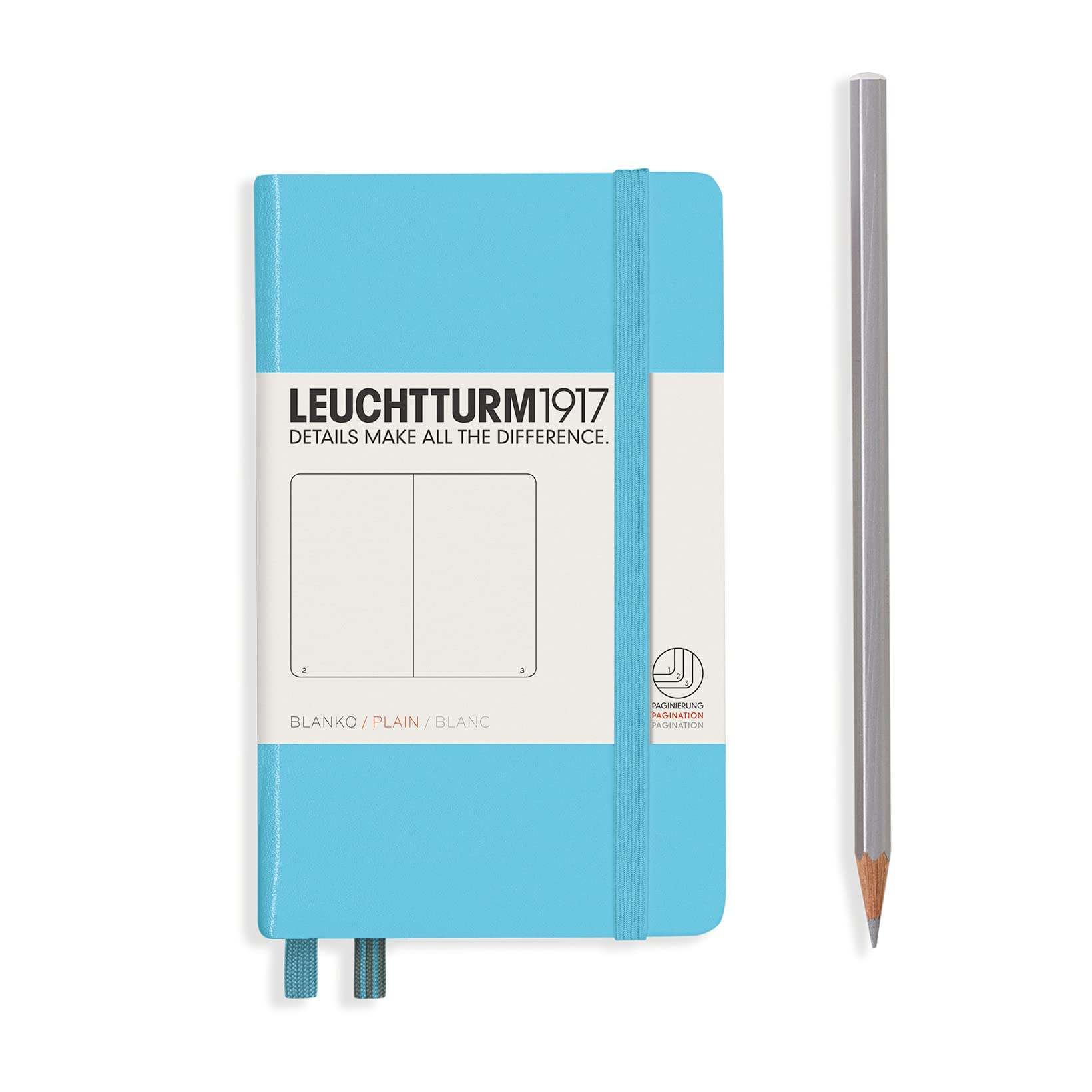 Leuchtturm 357478 Notebook, A6, Plain, Ice Blue